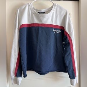 Abercrombie & Fitch Vintage Red White and Blue Crewneck Sweatshirt - Size L